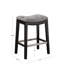 Saddle Counter Stool With Metal Guard And Dense Foam Seat Nail Accents, Kick Protector, Foamy Interior, Birch Legs-115170081-115170084