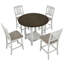 Table de salle à manger pliable en bois massif avec espace de rangement et 4 chaises - économie, utilisation polyvalente, fabrication stable, facile à installer et à économiser dans les petits espaces, options, stable, processus d'assemblage
