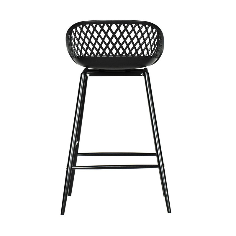 Newark Patio Bar Stool, Black, 25.5"
