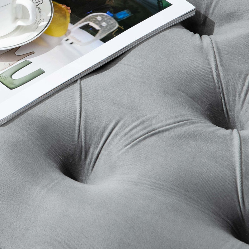 Banc de lit semi-circulaire à bout capitonné