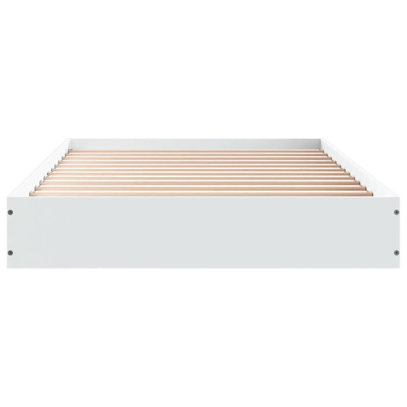 Vidaxl Bed Frame Engineered Wood, White, Double (4'6)