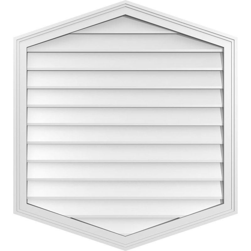 Ventilé vertical à pignon vertical 4/12 po, H 38 po x l 34 po x P 1,5 po