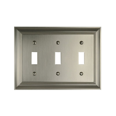Impressions 3 - Gang Toggle Light Switch Standard Wall Plate