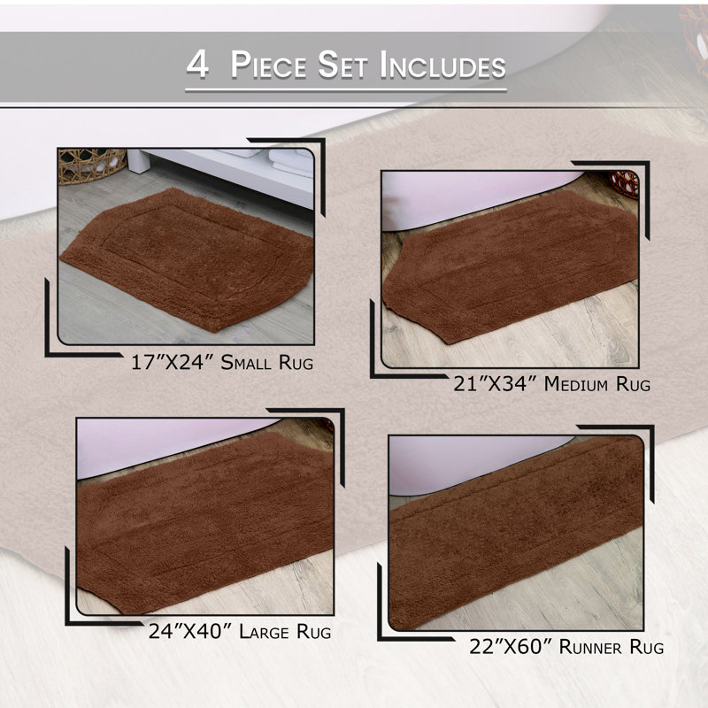 Tapis pour salle de bain Morissette, Chocolat