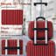 Ensemble 6 pièces de bagage, valise rigide en ABS avec roues pivotantes, verrou TSA, crochets latéraux, bagage à main léger et bagage à main-129068373