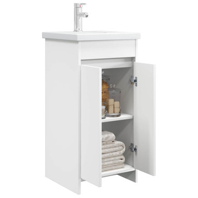 Single Bathroom Vanity with Ceramic Basin