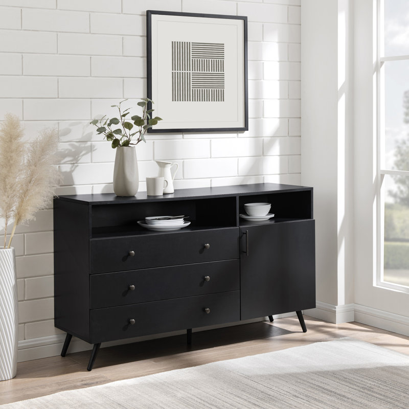 Isabellah 52.00'' Sideboard, Solid Black