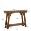 Console de 41 pouces en bois derrière le canapé, petite table d'entrée à 2 niveaux avec rangement, canapé-lit Farmhouse pour couloir, salon, brun rustique