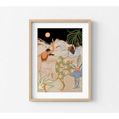 «Dancing chiffres Under Moonlight», reproduction d'art botanique moderne