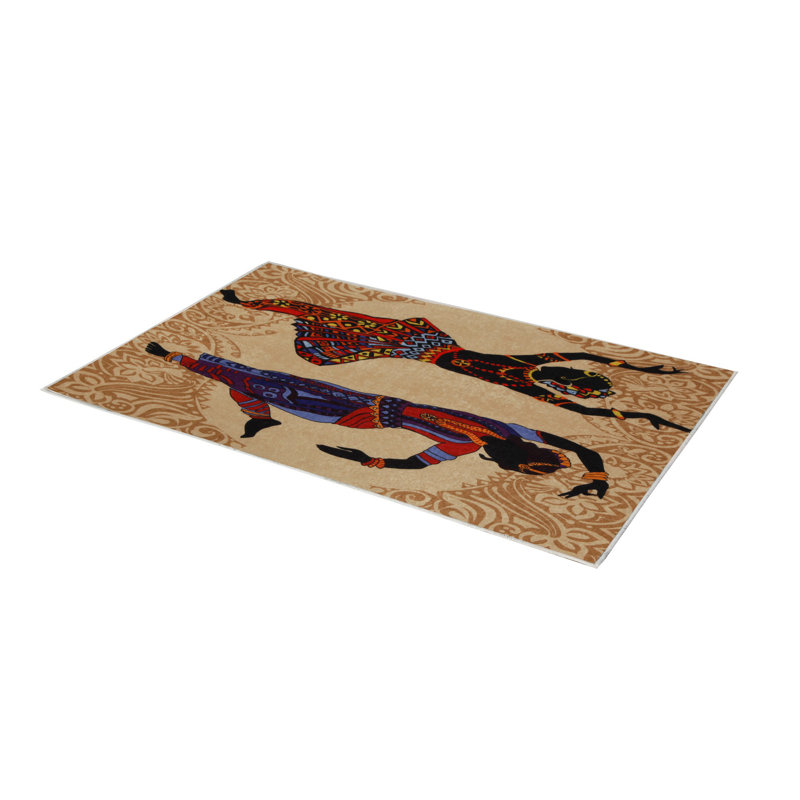 Stylish Woven Carpet (4 x 6 ft), 100% Polyester, 0.4 in Pile Height | Antibacterial, Non-Slip Underside | Machine Washable, 3D Digital Printing | Perfect for Living Room, Bedroom, and Home Decor