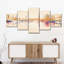 World World's Reflection - Ensemble de 5 toiles tendues-260137544