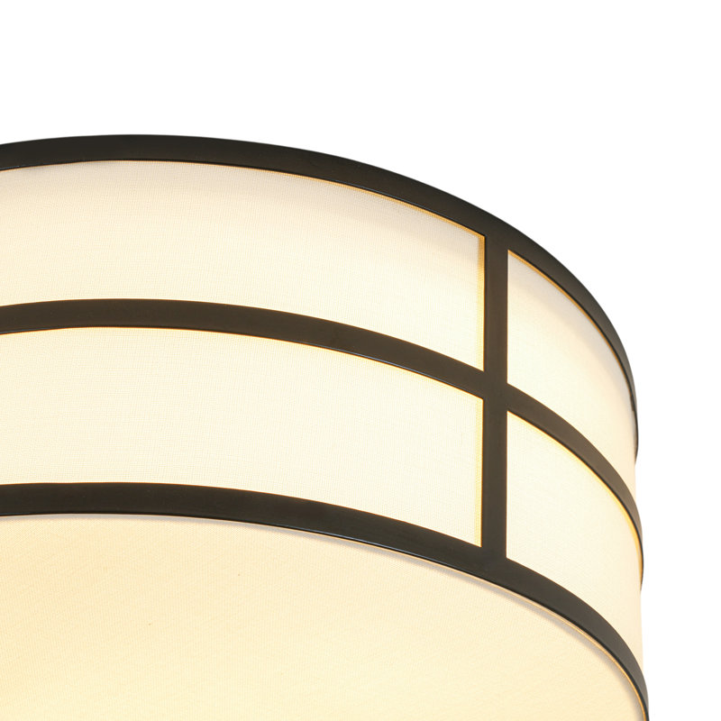 Plafonnier encastré 3 lumières en lin