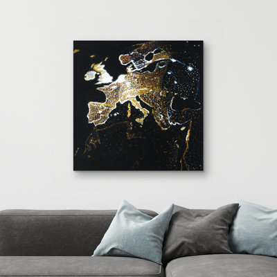 european continent - 32"x32" art on canvas