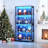  Display Cabinet with Glass Doors, 4-Tier Display Case,  Curio Cabinet with 3 Color Lights for Collectibles, Storage Cabinets with Human Body Sensor-1223310782
