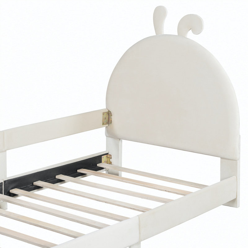 Alafia Upholstered Platform Bed, Beige