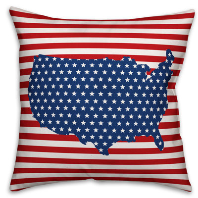 Stars and Stripes Country Throw Pillow