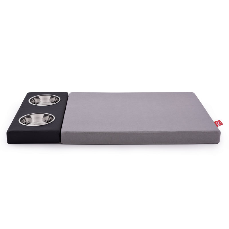 Orthopedic Microfibre Pet Bed, Light Grey