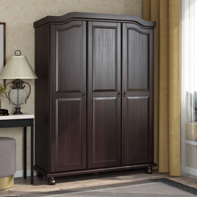 Armoire-penderie 100% bois massif 3 portes Kyle