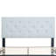 Lit moderne grand avec tête de lit en lin, pas de sommier, assemblage facile, structure de sommier en tissu gris, structure en lattes de bois, gris, limite de poids de 600 lb-1516377009-1516377020