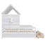 Structure de lit House, lit plateforme avec deux tiroirs de rangement-1339522469