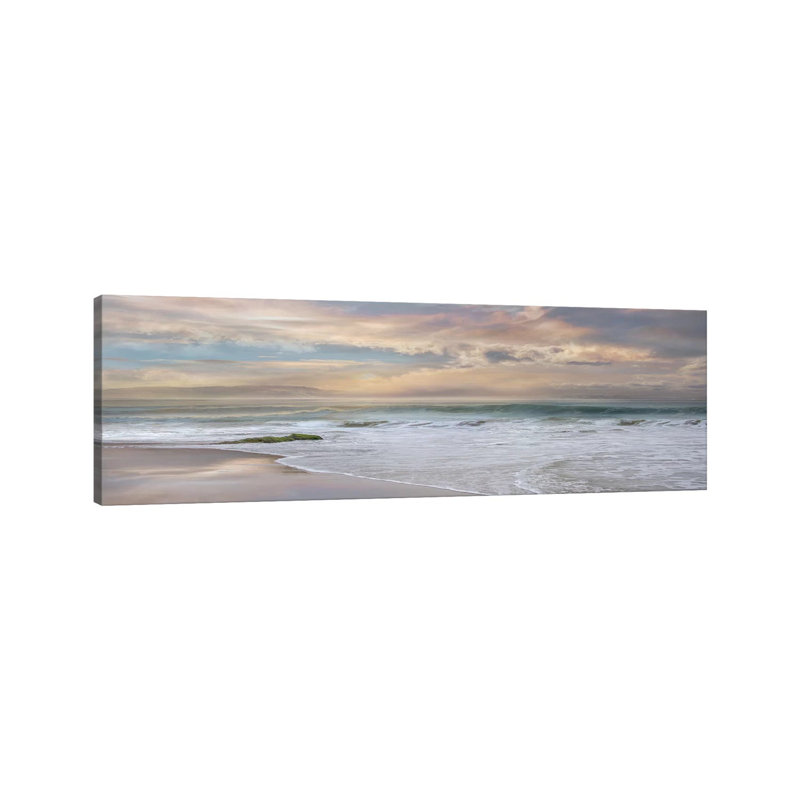 « Soft Twilight » par Mike Calascibetta-impression d’art graphique, H 16 po x l 48 po x 1,5 po, Toile tendue