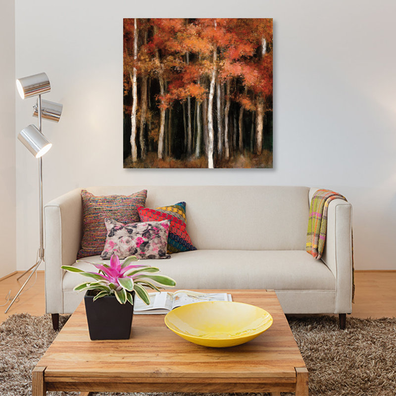 « octobres », reproduction d’impression sur toile tendue, H 12 po x l 12 po x P 0,75 po, Toile tendue, Pas de tapis