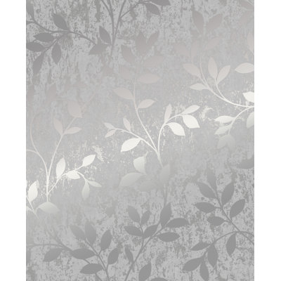Milan Floral Vinyl Metallic Wallpaper Roll