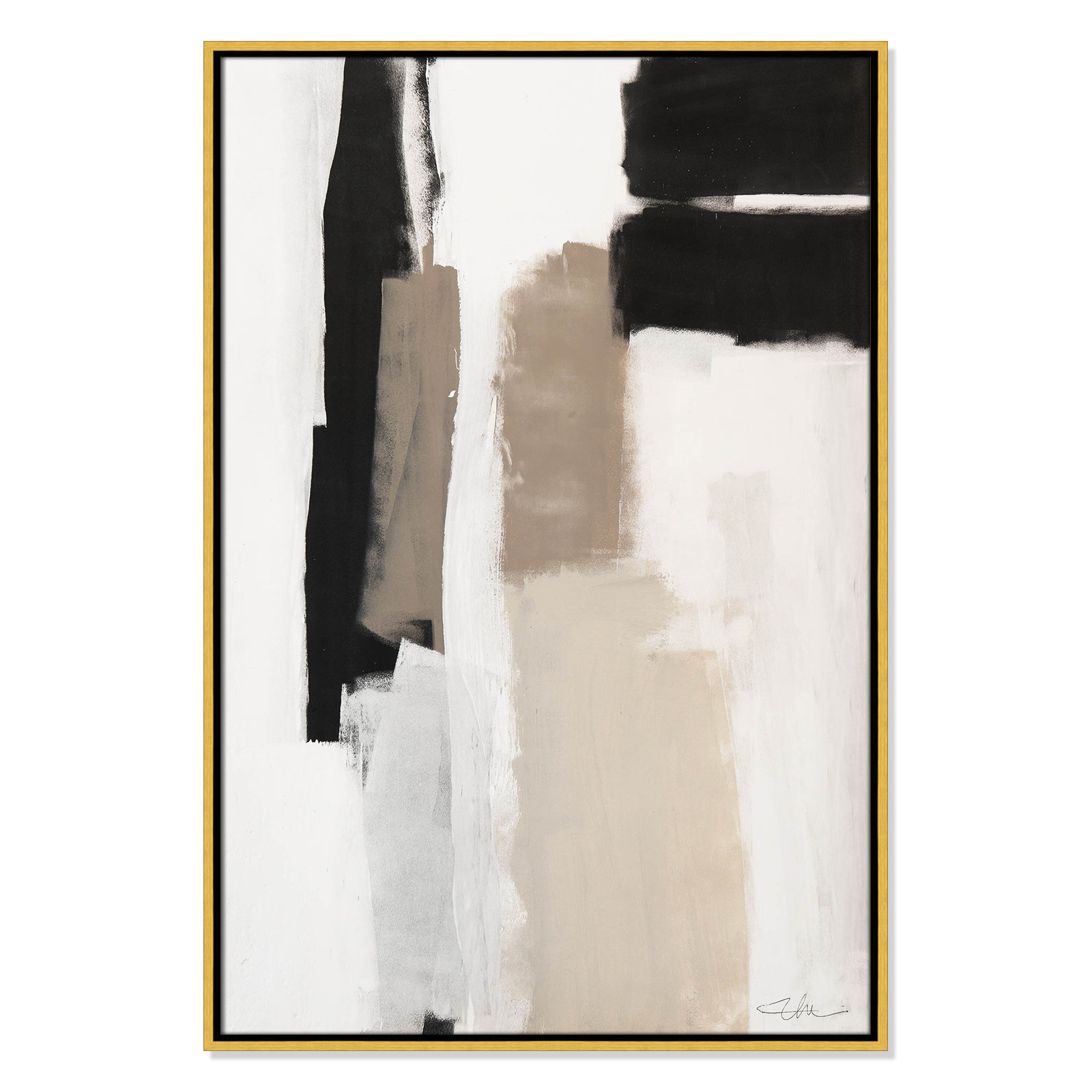 Giverny Earth Scapes II by  Print, Gold Floater Framed, No Mat, 37.5" H x 25.5" W x 2" D