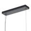 Lustre suspendu 3 lumières DEL 6000K, métal noir mat et verre, intensité variable, 25 W, certifié ETL