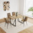 55" Dining Table Modern Rustic Industrial Rectangular MDF Wood Colour For 4-6 Person, With 1.5" Thick Engineered Wood Tabletop And Black Metal Legs, For Writing Deskkitchen Terrace Dining Living Room-1645626871