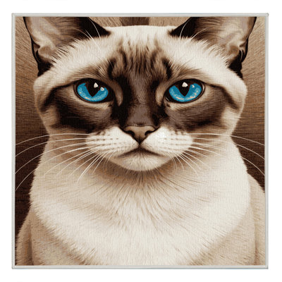 Washable Siamese Cats Area Rug