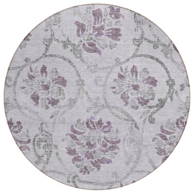 Sossio Washable Floral Indoor / Outdoor Rug