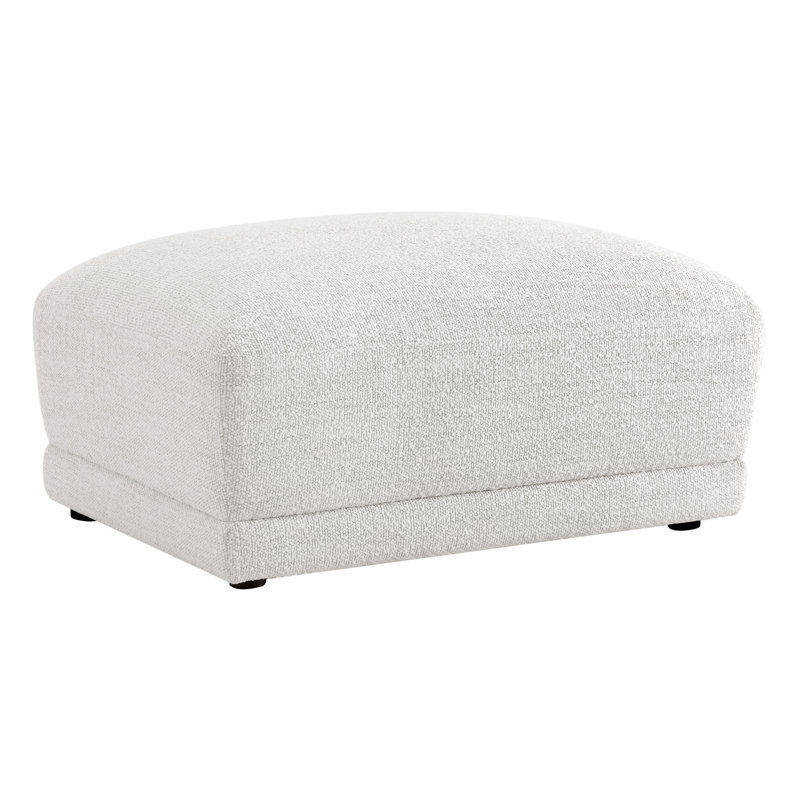Bodhild Boucle Upholstered Ottoman, Pearl