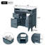 Meuble-lavabo de 30 po avec lavabo supérieur, meuble-lavabo moderne avec 2 tiroirs et tiroir escamotable, meuble-lavabo simple