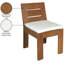 Chaise d'appoint de salle à manger d'extérieur rembourrée en tissu Mirella-478694543