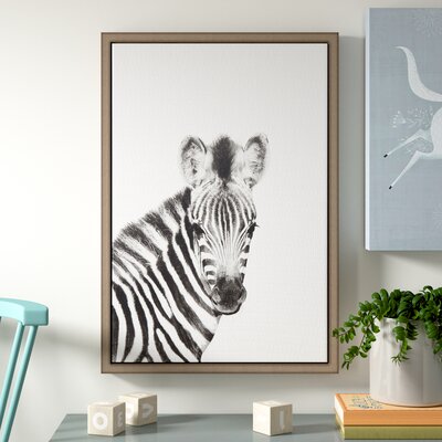 Baby Zebra Black and White Portrait Graphic Art on Canvas -  Mack & Milo™, 9E0C69F4813C4EC184D996138C08E16D