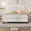 Lit plateforme tapissier exquis en forme de fleur avec lumières DEL et support confortable-1757597239-1757597232
