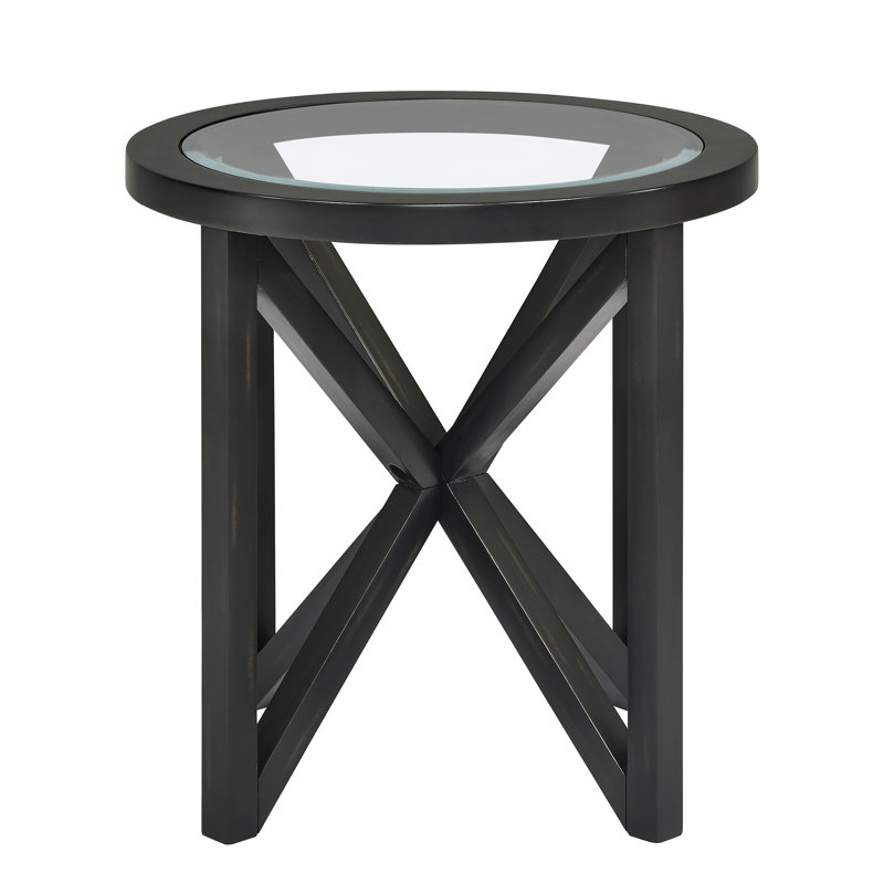 Table basse Modern, Black, 21.49" H x 22.79" L x 22.25" W
