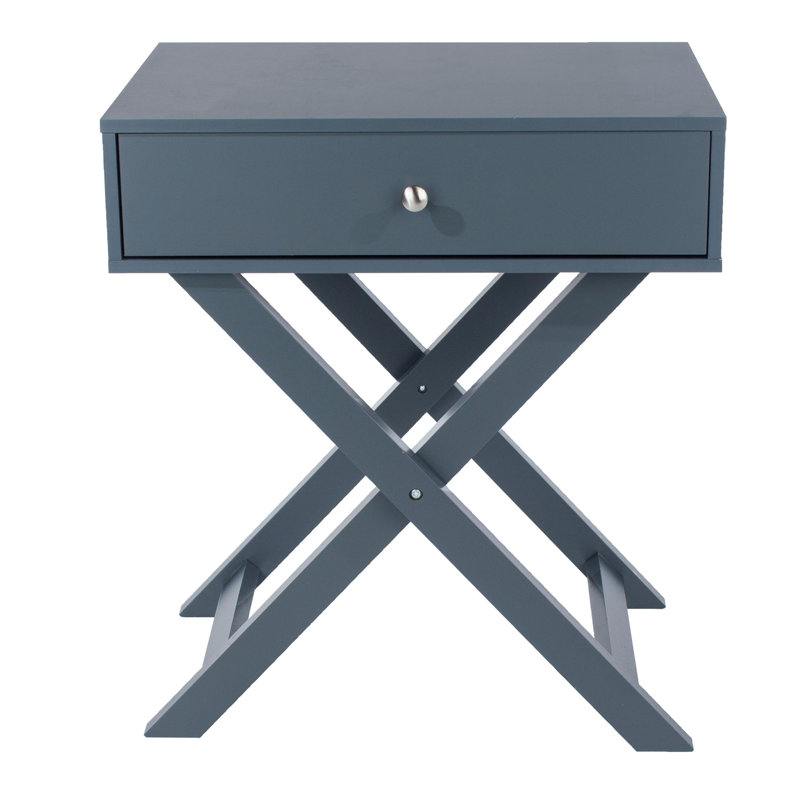 Garo 1 Drawer Bedside Table, Blue