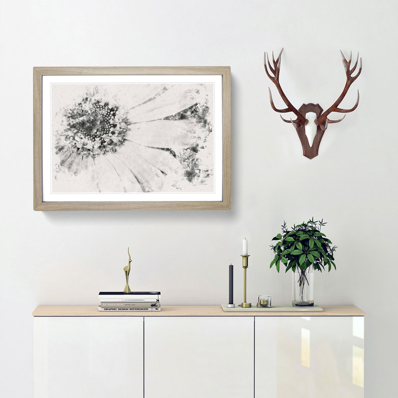 Pretty Flower - Framed Print, Oak Framed, 33cm H x 45cm W x 2cm D