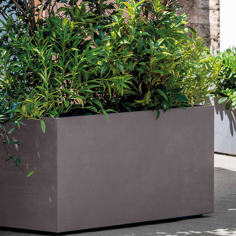 Millennium Planter | 31"X15"X15" Rectangle | Light & Durable Plastic | Indoor Or Outdoor Pot For Patio/Porch | Includes Water Reserve & Drain Plug | Pot For Plants, Flowers, Garden