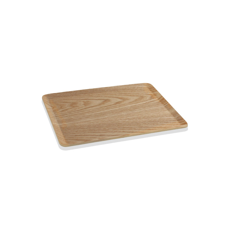 Élégant plateau de service en bois, beige, 14,2 po x 11,0 po | Fabrication 100% bois naturel, durable et élégante | Parfait pour recevoir, déjeuner au lit ou décoration intérieure | Ne va pas au lave-vaisselle ni au micro-ondes
