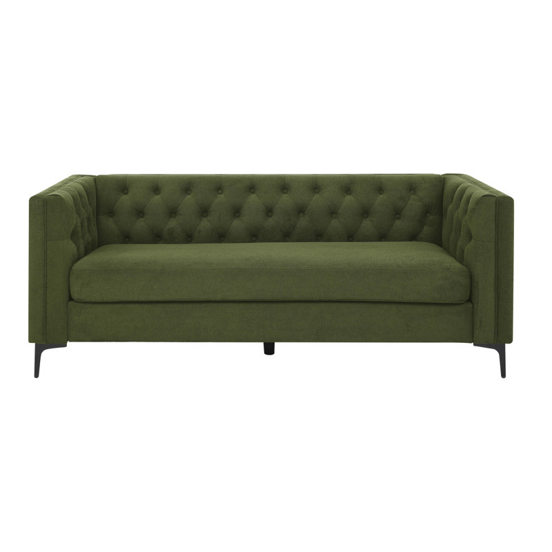 Devonaire Sofa, Dark Green Polyester Blend
