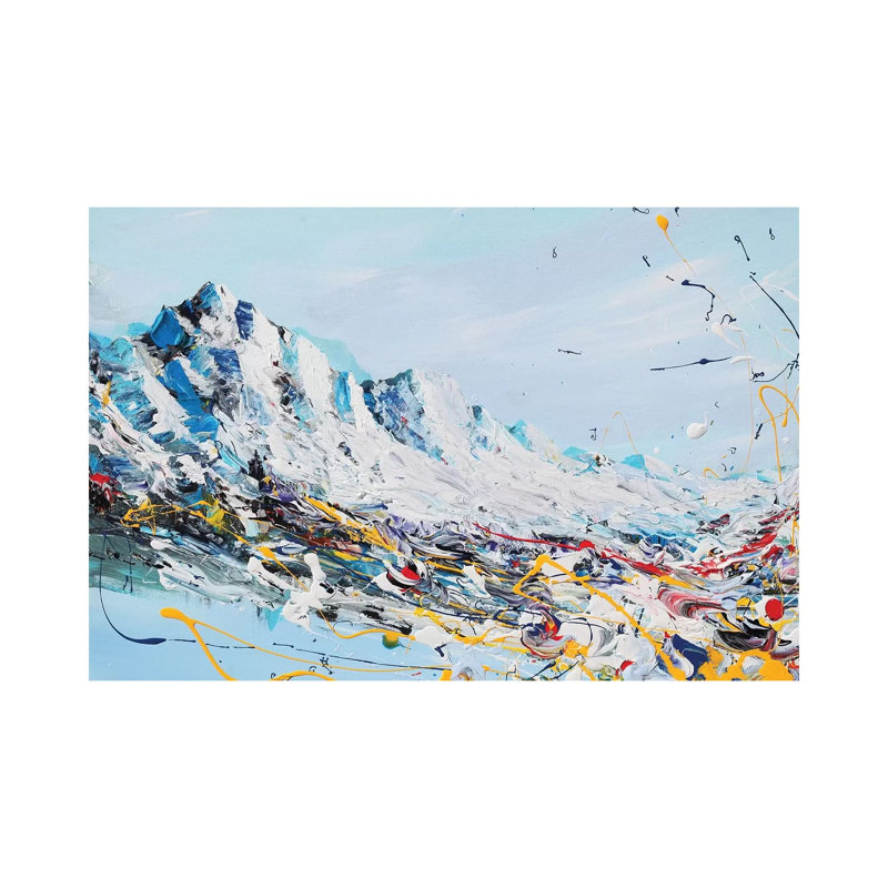 Mountain Fun by Piero Manrique - Painting on Canvas, 30.48 cm H x 45.72 cm W, Wrapped Canvas