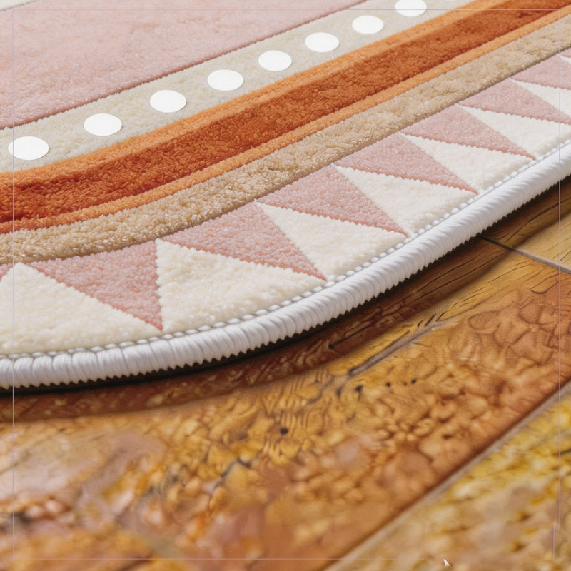 Tapis en velours doré multicolore