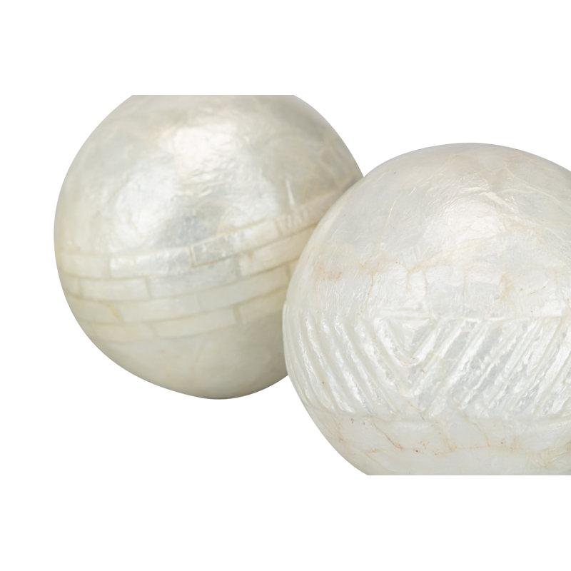 Capiz Ball Fonio 4 Piece Sculpture Set