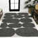 Oliver Modern Geometric Organic Shapes Black/Cream Indoor/Outdoor Rug
