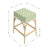 Coastal PE Woven Bar Stools - Indoor/Outdoor Boho Stools With Footrest - Tri-Color Block Patterns-99420158