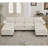 Modular Sofa,U Shaped Cloud Couch Comfy Set ,6-Seater, 2 Armrest Pillows,Convertible Sectional  Couch, Living Room,Apartment, Chenille(2 Movable Ottoman) (Sectional)-882558207