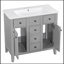 Ensemble de meuble-lavabo simple avec plateau 35,98 Samiha-2033016732